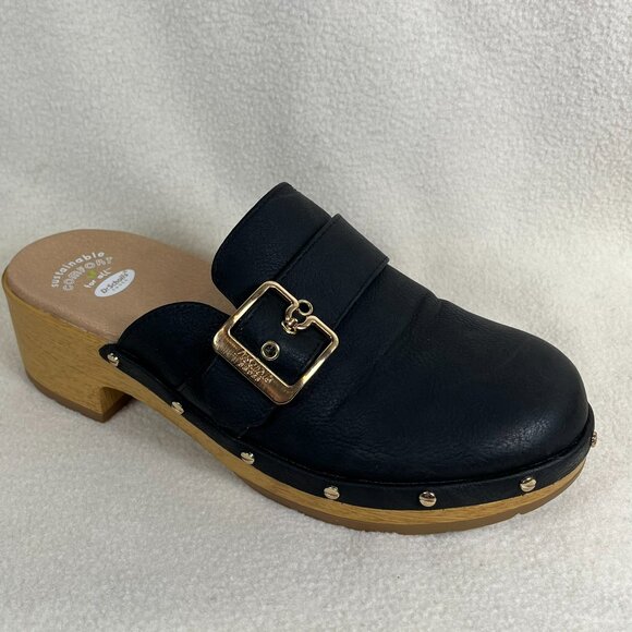 Dr Schools women clog Navy blue sustainable comfort for all sandal Size 8 - Picture 2 of 7
